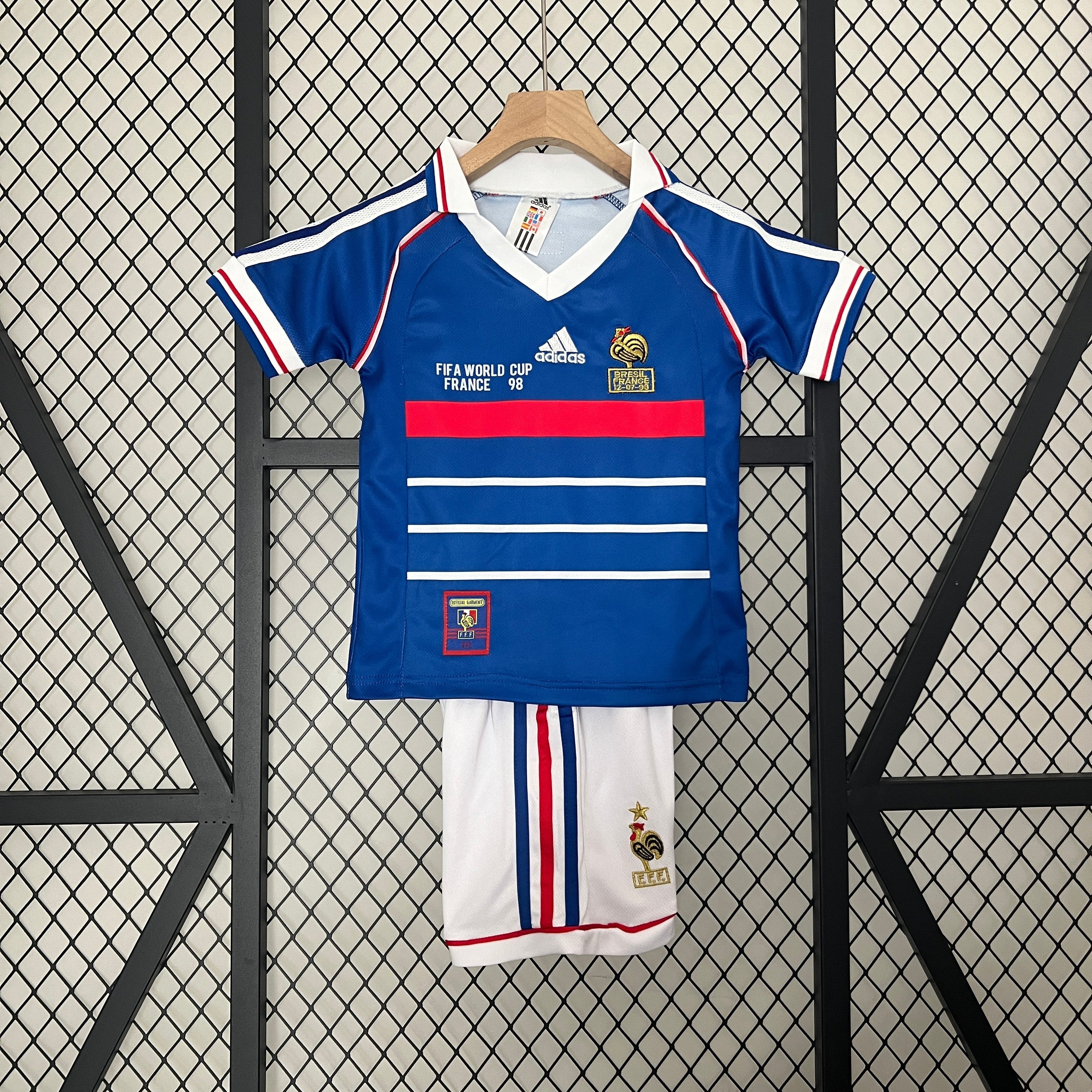 CAMISETA FRANCIA I ESPECIAL FINAL MUNDIAL 98 CONJUNTO INFANTIL (RETRO)