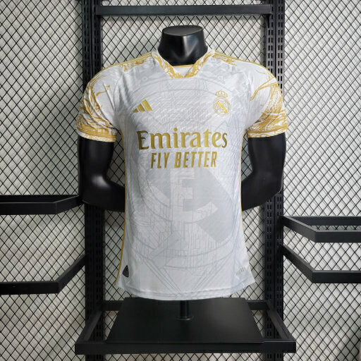 CAMISETA REAL MADRID EDICIÓN LIMITADA DORADA 24/25 HOMBRE (VERSIÓN JUGADOR)