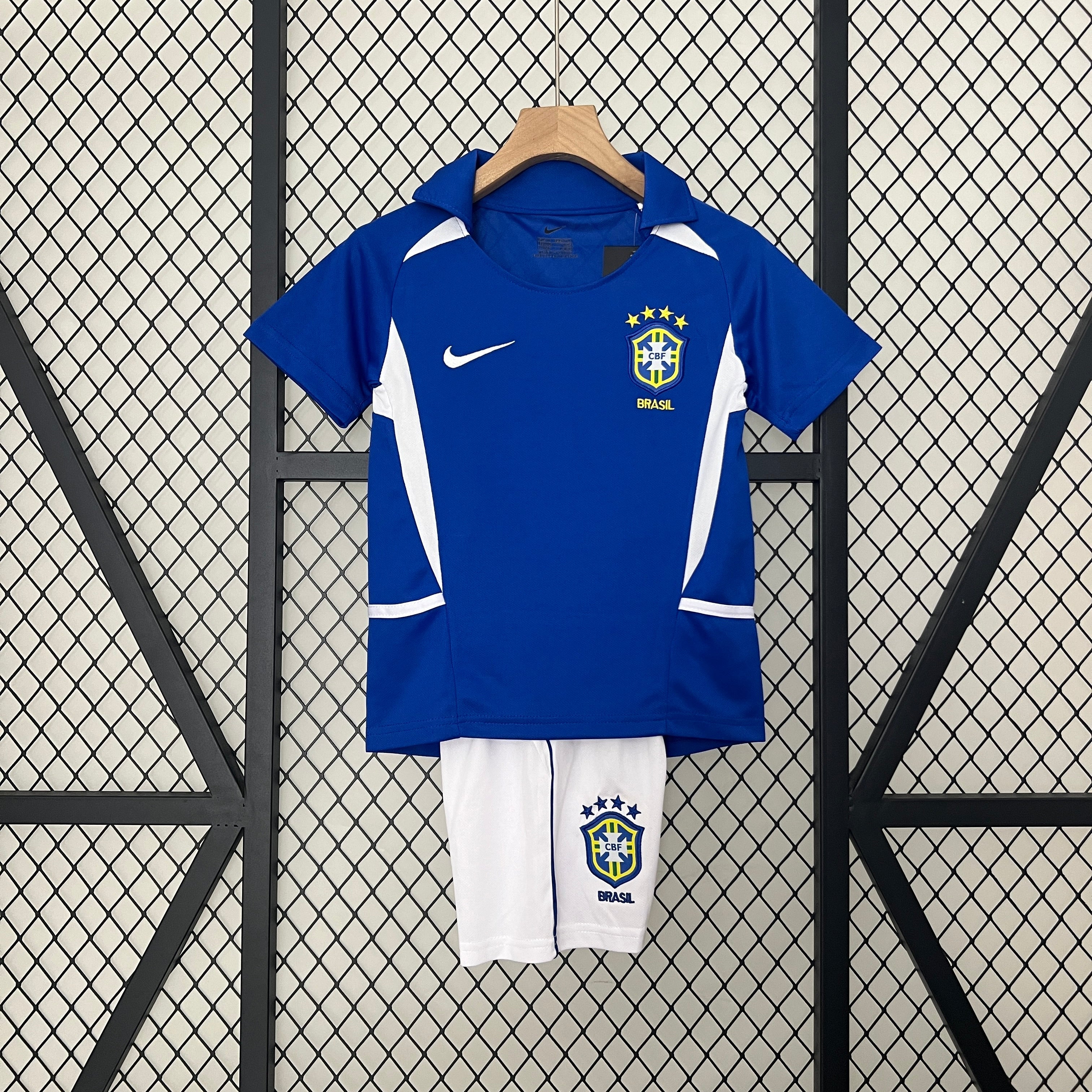 CAMISETA BRASIL II 2002 CONJUNTO INFANTIL (RETRO)