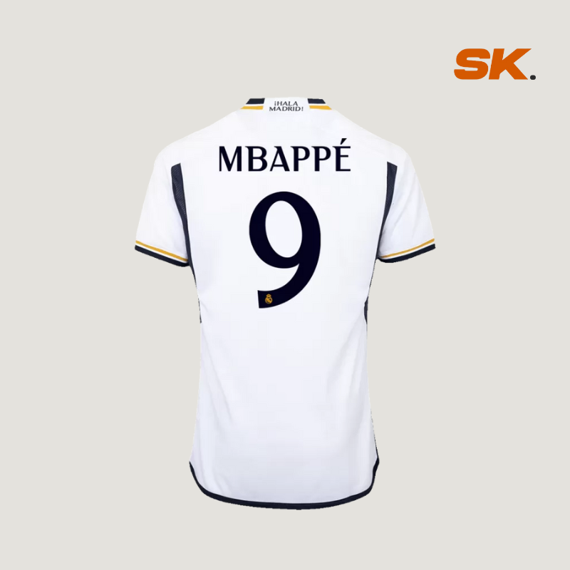 Camiseta Auténtica MBAPPÉ #9 Real Madrid 2023/24 Primera Equipación Local Hombre - Versión Jugador