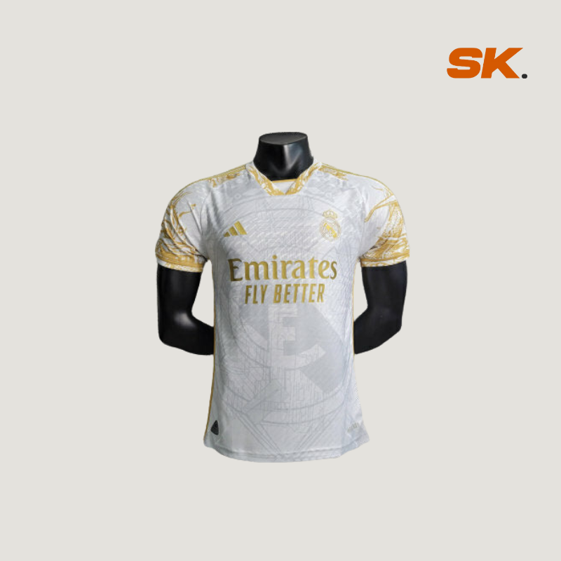 CAMISETA REAL MADRID EDICIÓN LIMITADA DORADA 24/25 HOMBRE (VERSIÓN JUGADOR)