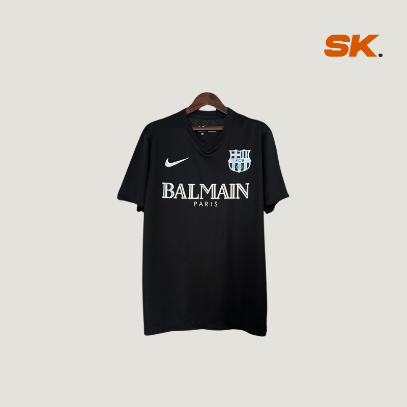 CAMISETA BARCELONA EDICIÓN LIMITADA BALMAIN PARIS BLACK 24/25 HOMBRE