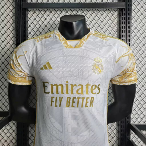 CAMISETA REAL MADRID EDICIÓN LIMITADA DORADA 24/25 HOMBRE (VERSIÓN JUGADOR)